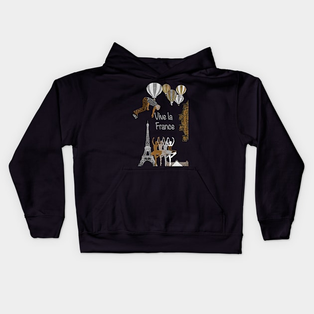 Vive la France Variation 02 Kids Hoodie by Diego-t